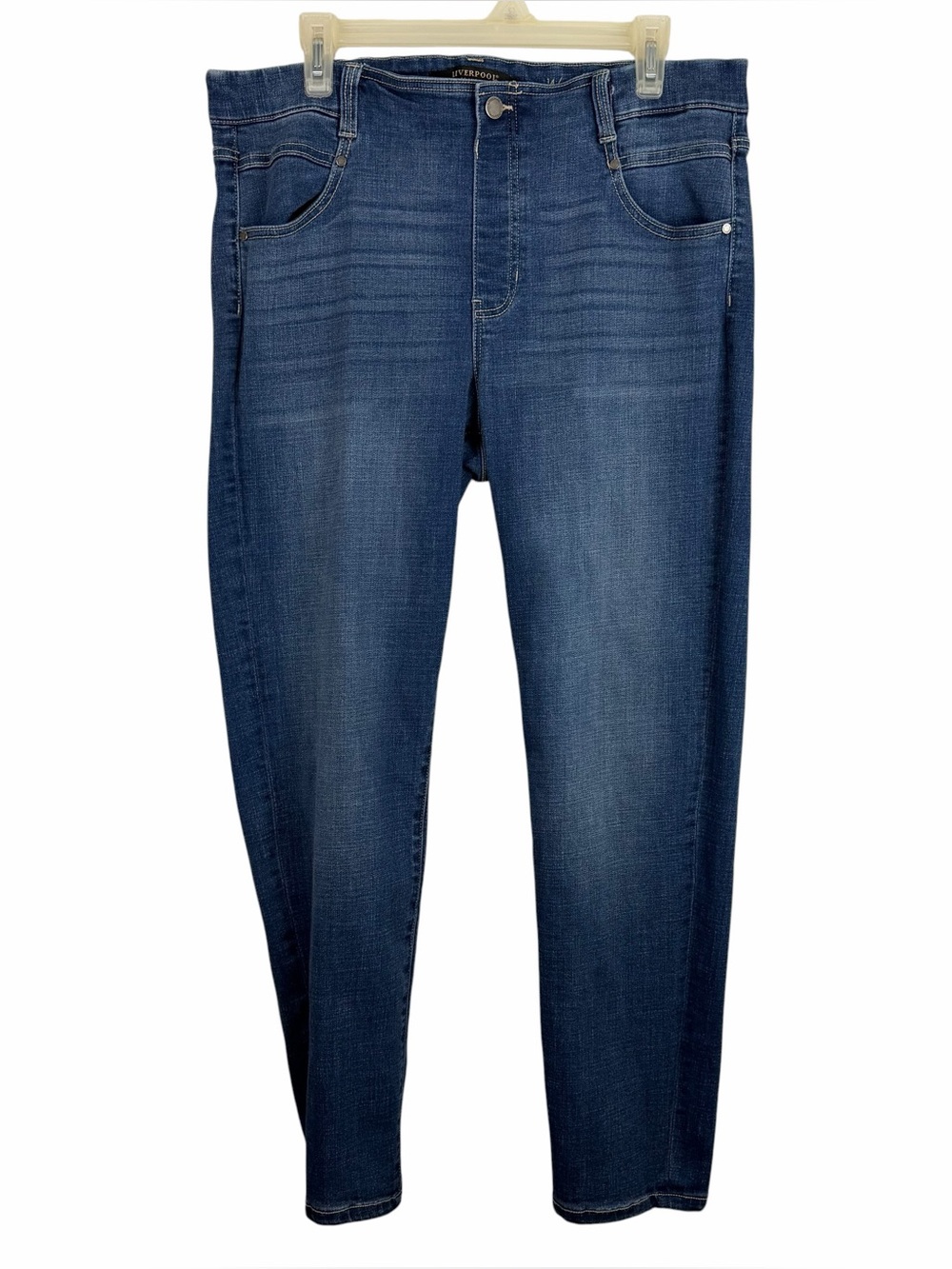 Liverpool Jeans | Blue Medium Wash The Slim Pull On Jeans